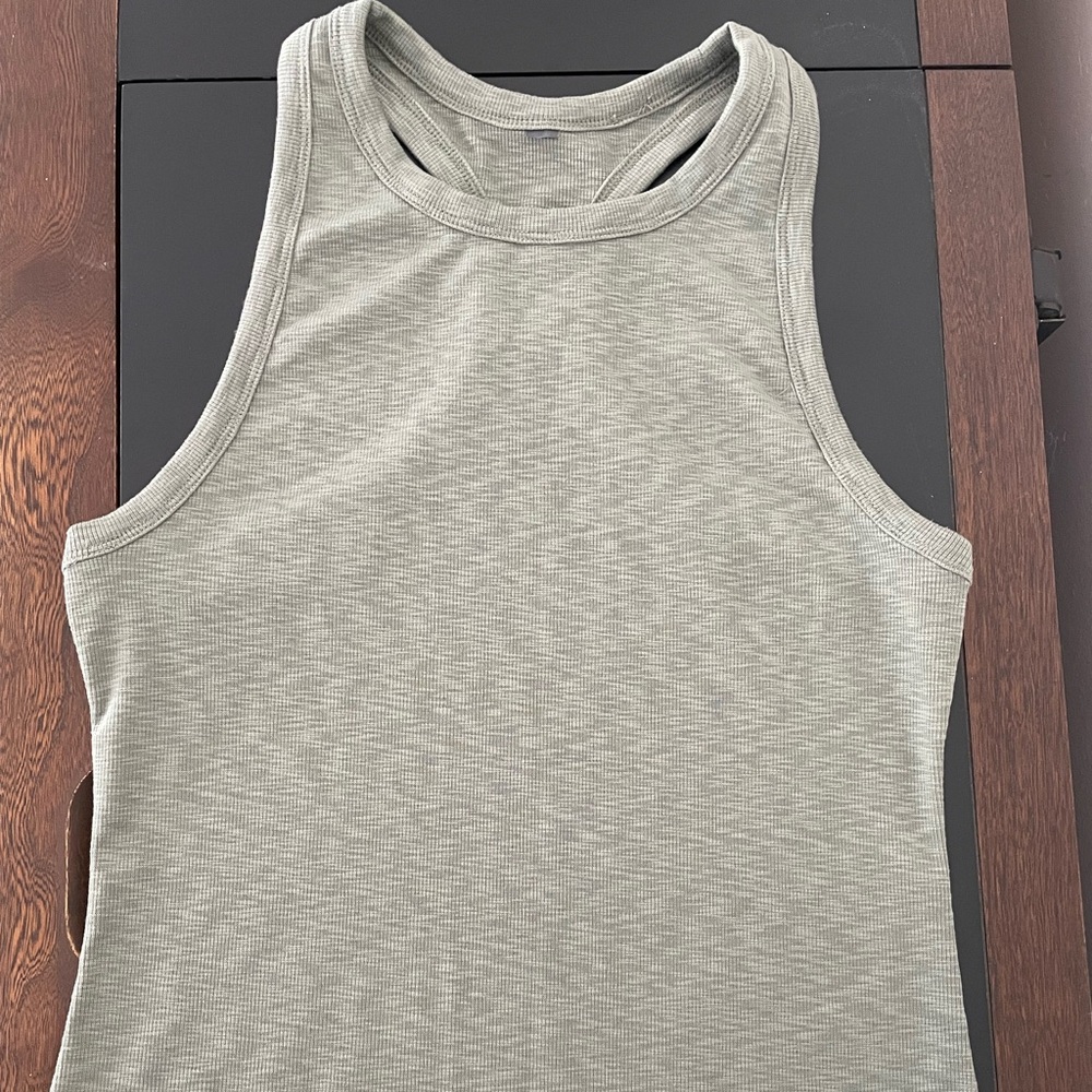 Vuori, heathered green, racerback tank